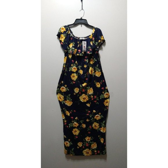 Women's Plus Size Beach/Vacay Floral Maxi Dress off the shoulder size 3X - Picture 1 of 7